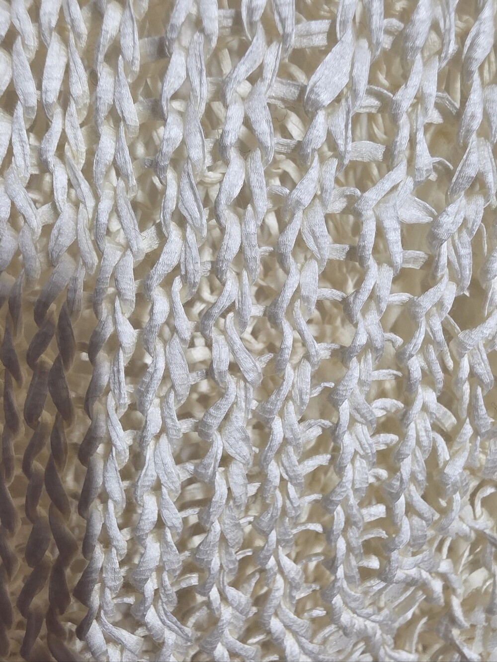 Sheer Open-Knit Cream Long-Sleeve Sweater - Picture 8 of 11